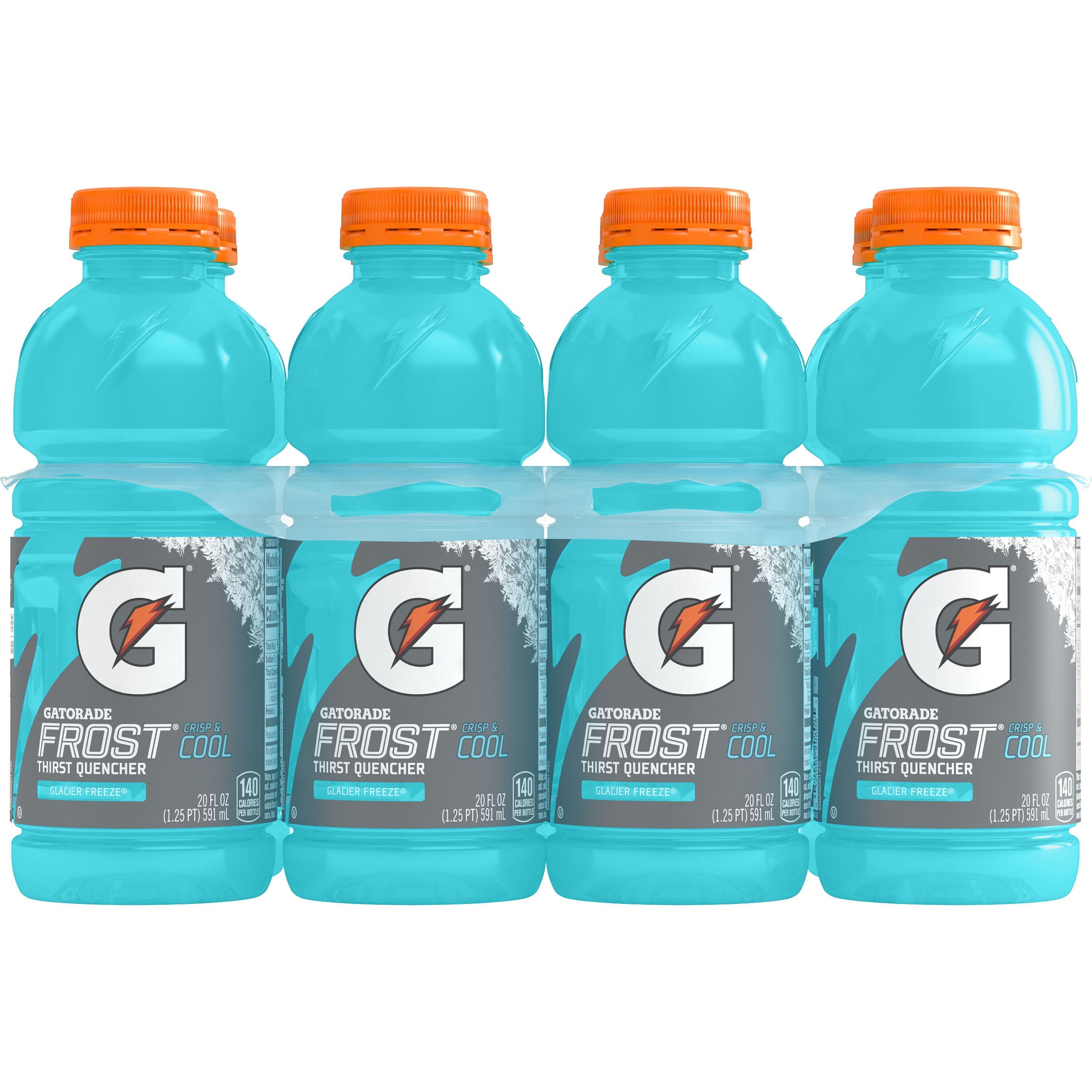 Gatorade Frost Thirst Quencher Glacier Freeze Sports Drinks, 20 fl oz, 8 Count Bottles