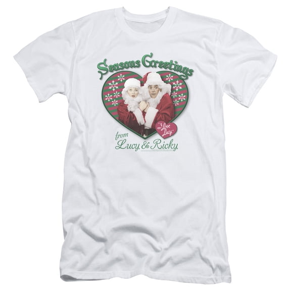 I Love Lucy Seasons Greetings S/S Adult 30/1 T-Shirt White