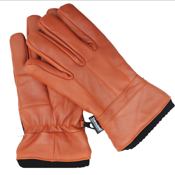 Winter Gloves- Men- Supple Leather- 3M Fleece Insulated- Elegant Style- Comfortable and Soft- Touchscreen-Size XL-by North Gloves