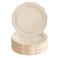 thumbnail image 1 of PLASTIC PLATES FOR WEDDING RECEPTION | Cream | 10.25” | 20 PC, 1 of 2