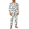 thumbnail image 1 of RXMEKW Ensemble de Pyjama Imprimé à Manches Longues à Col Rond Haut et Pantalon pour Femmes pour Hommes Tenue de Nuit Assortie pour la Famille Polyester, 1 of 8