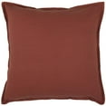 thumbnail image 1 of HomeRoots 403107 Rust Brown Solid Color Flange Edge Throw Pillow, Paprika, 1 of 1