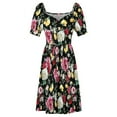 thumbnail image 5 of Colorful Floral Print Dress Sexy V Neck Modern Flowers Cute Dresses Female Street Wear Custom Oversized Casual Dress Gift, 5 of 6