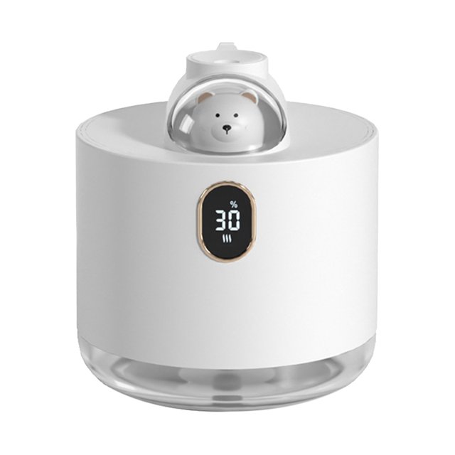 Pisexur Batería de cocina Humidificador USB con diseño espacial, minihumidificador de escritorio inalámbrico con luz nocturna y carga inalámbrica, tanque de agua de 5 para la cocina del hogar