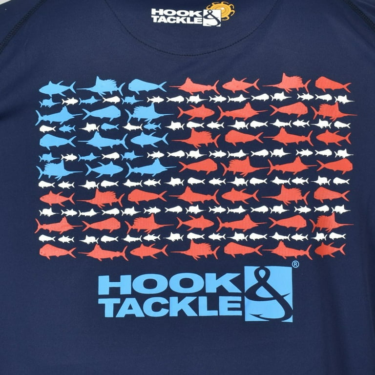 Hook & Tackle Men's American Fish Performance Fishing Shirt