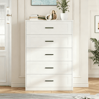 mainstays classic 5 drawer dresser white Mainstays Classic Drawer Dresser
