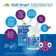 Kids Smart Hi DHA Omega-3 Fish Oil, Fruit Chewables, 30 Count