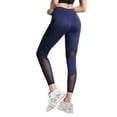 thumbnail image 3 of Chbgutlmr Leggings for Women Mesh Splicing Mid Rise Waist Slim Breathable Yoga Pants Workout Trousers, 3 of 4