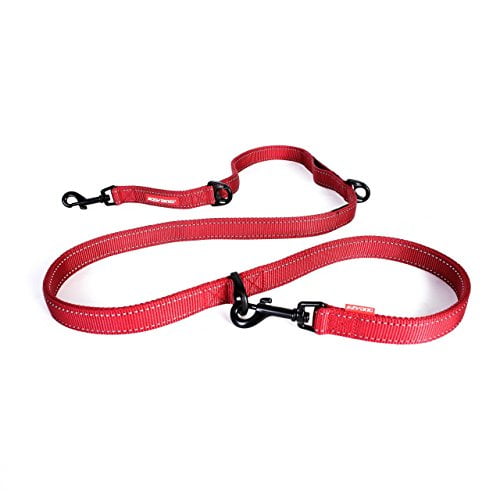 EzyDog Vario 6 MultiFunction Dog Leash with Snap Hook, Standard, Red