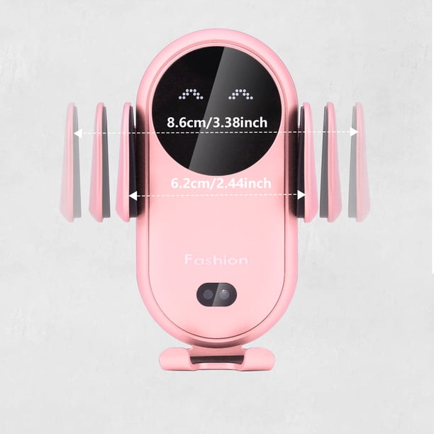 Soporte Para Teléfono Cargador Inalámbrico S11 15W Soporte para teléfono móvil Cargador inalámbrico para automóvil Inducción infrarroja inteligente (Rosa) Tmvgtek Para estrenar