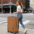 thumbnail image 5 of Stretch Luggage Cover XL(29-32in)– Elastic Travel Suitcase Protector with Handle Openings & Bottom Closure, Washable Polyester Spandex Suitcases Cover, Wood Grain Print, 5 of 5