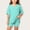 Mint Green, variant on HOMBOM Big Girls Summer Outfits Casual Fashion Solid Color V Neck Short Sleeve T-Shirt and Shorts 2 Piece Set Age 4-15 Years,Pink,12-13 Years