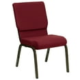 thumbnail image 2 of Flash Furniture HERCULES Series 18.5''W Stacking Church Chair in Burgundy Fabric - Gold Vein Frame, 2 of 12