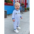 thumbnail image 4 of RUINIXCW Newborn Baby Boy Duck Outfit Plaid Romper Infant Baby Boys Spring Fall Winter Clothes Casual Mallard Embroidery Long Sleeve Jumpsuit, 4 of 7