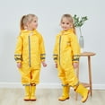 thumbnail image 6 of Joernso Unisex Kids 3D Cartoon Animal Reflective Strip Hooded Raincoat Poncho Coverall, 6 of 8