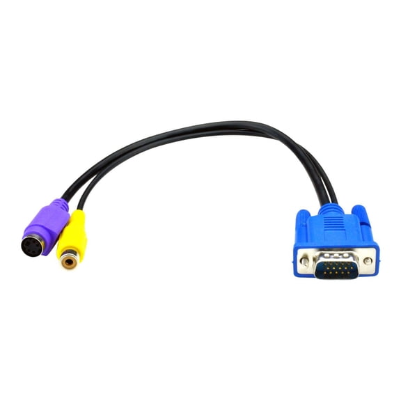 Black Box AVS-CBL-VG-CV 32 cm VGA to Composite & S-Video Adapter Cable