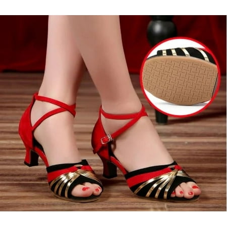 

Women Latin Dance Shoes Modern Ballroom Salsa Practice Shoes Sandals Children/Kids/Girls Ladies Tango Dance Shoes