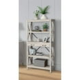 thumbnail image 2 of Bowery Hill Engineered Wood Four-Shelf Bookcase in Washed Gray, 2 of 4