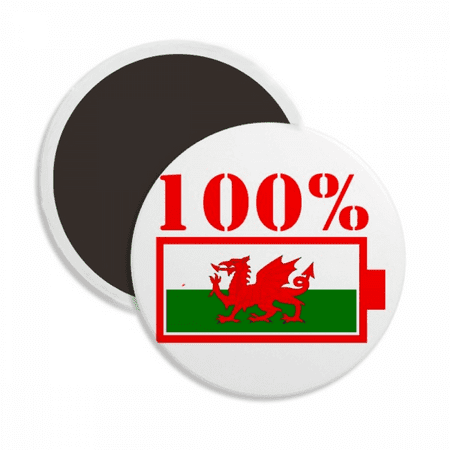 

Battery Capacity Wales Art Deco Fashion Round Ceracs Fridge Magnet Keepsake Decoration