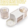 thumbnail image 5 of TACYKIBD Rotating Desk Organizer with 2 Pen Holder, Desk Organizers and Accessories with 10 Slots Pencil Holder for Desk + 3 Drawer, Art Supply Storage Box Caddy for Office Home, 5 of 12
