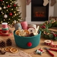 thumbnail image 6 of Fegute Christmas Storage Basket Reindeer Design Organizer for Candy Gifts Holiday Table Decor Tabletop Display Cute Decorative Box 36x26x13 cm, 6 of 6
