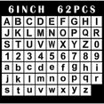 thumbnail image 1 of Large Letter Stencils Numbers Craft Stencils 6 Inch  62 Pcs Reusable Plastic Alphabet Templates for Painting On DIY Art Projects, 1 of 5