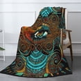 thumbnail image 3 of XMXT Flannel Warm Throw Blanket, Persian Eye Print Bedroom Decor Blankets for Bed Couch Living Room, 50 x 70 inches, 3 of 9