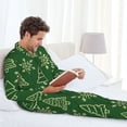 thumbnail image 6 of Yiaed Christmas (2) Print Men’s Pajamas Set - Long Sleeve Button Down Sleep Shirt and Pajama Bottoms Sleepwear Set Mens Pjs Sets Men's Pajama Bottoms-Medium, 6 of 7