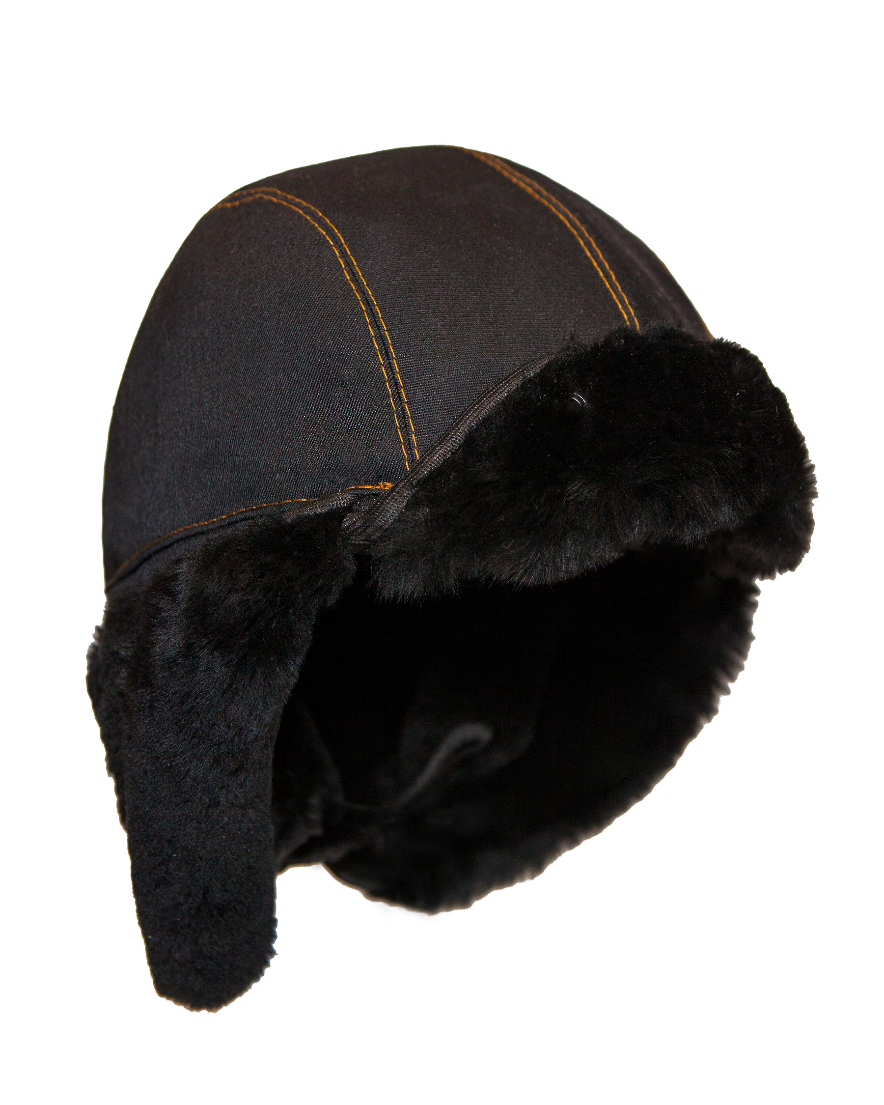 Russian Aviator Bomber Hat. Black 