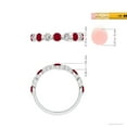 thumbnail image 4 of ANGARA Natural Floating Ruby and Diamond Semi Eternity Wedding Ring in 14K White Gold for Women (Size-3mm) | July Birthstone, Birthday, Anniversary, Jewelry Gift for Women | Natural Ruby Ring, 4 of 9