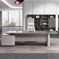 thumbnail image 3 of High Quality Light Luxury Office Desk Filing Cabinets Set Designer Luxury Computer Desks European Boss Bureau Office Furniture My Lux Decor Round, 3 of 31