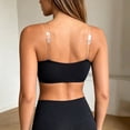 thumbnail image 6 of SNKSDGM Women Underwire Lace Bra, Front Clasp Clear Strap Support Daily Underwear Black XXL, 6 of 7