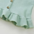 thumbnail image 5 of TOWED22 Toddler Baby Cute 2pcs Summer Outfits Sleeveless Tank Top Tee and Shorts Lovely Casual Sets Clothing(Green,6-12 M), 5 of 9
