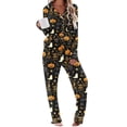 thumbnail image 6 of Edvintorg Womens Lounge Set Plus Size Pajamas 2 Piece Long Sleeve Pajama Sets Halloween Printed Loose Pant Pj Sets Loungewear Women Clothing Black S, 6 of 8