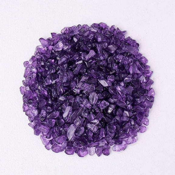 Nvzi-c 200g purple natural crushed stone optimized color addition 5-7mm natural stone ornament demagnetization bead flower pot, fish tank decorative stone