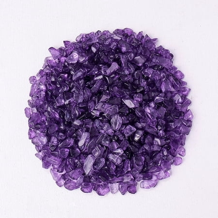 Nvzi -b 200g purple natural crushed stone optimized color addition 5-7mm natural stone ornament demagnetization bead flower pot, fish tank decorative stone
