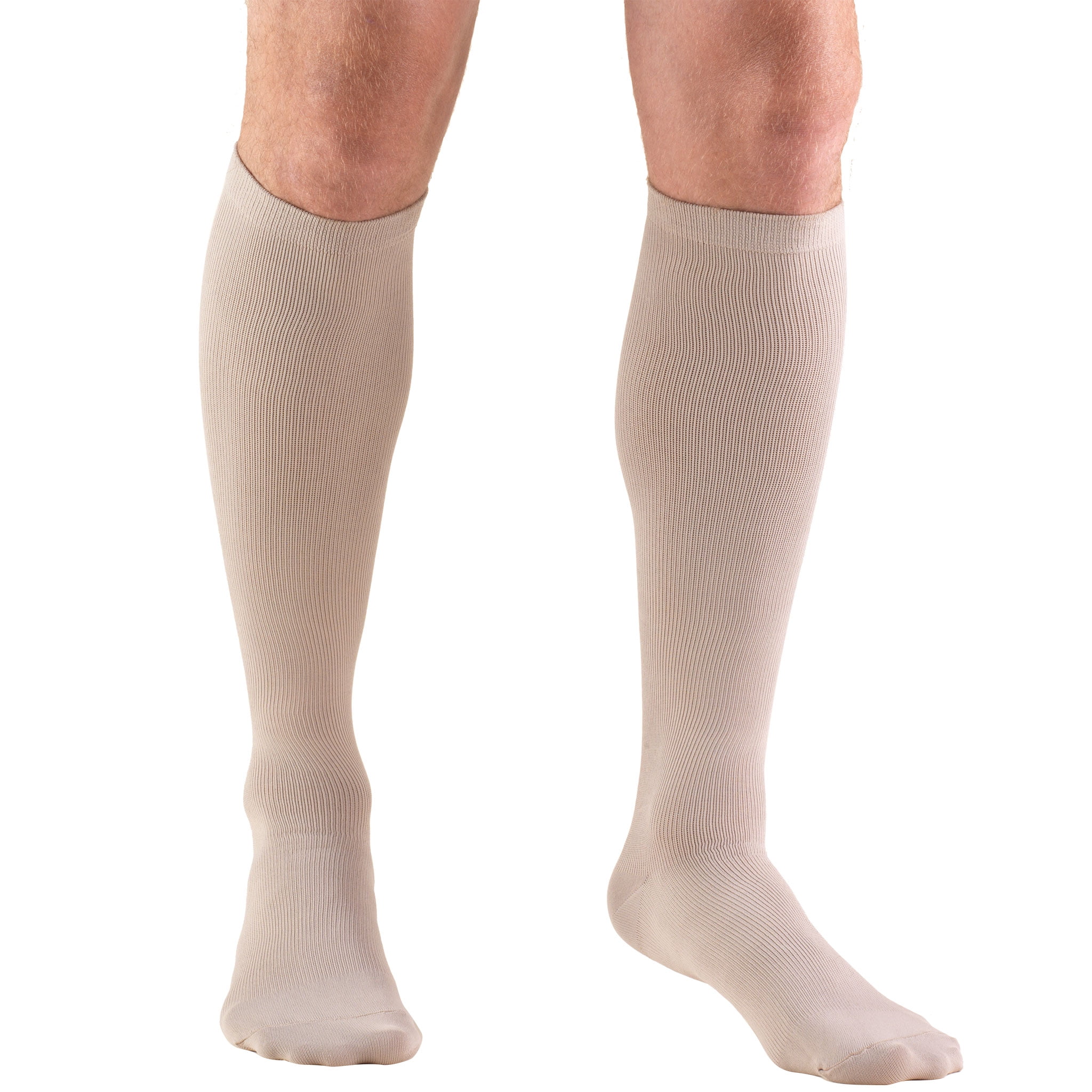 Truform Men's Socks, Knee High, Dress Style: 20-30 mmHg, Tan, Small