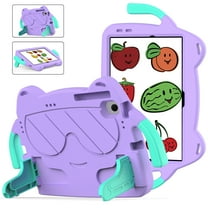 Dteck Kids Case for Samsung Galaxy Tab A8 10.5 inch 2022, Galaxy Tab A8 10.5" Case with Handle Grip, Shockproof Handle Stand Protective Cover for Tab A8 10.5 Tablet (SM-X200/X205/X207),Purple