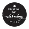 thumbnail image 1 of 100 Pcs Personalized Round Paper Tags - Thank You For Celebrating With Us Wedding Favor Gift Hang Tags Circle, 1 of 1