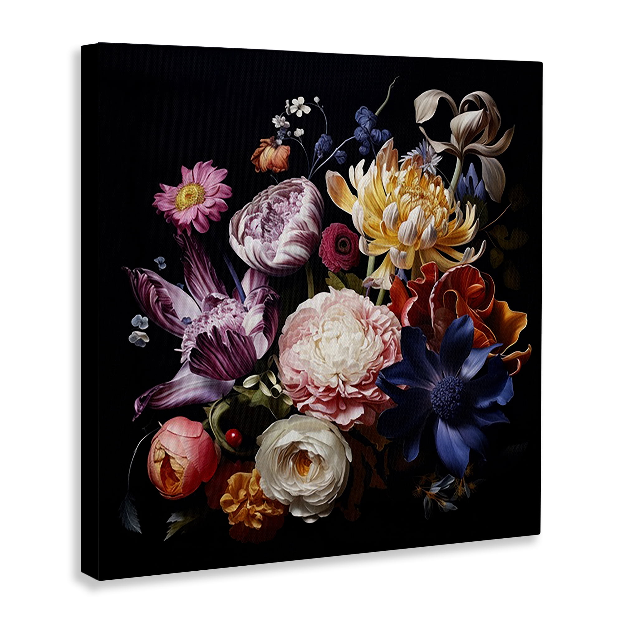 Stupell Industries Vintage Botanical Life Plants & Flowers Painting Wrapped Canvas Art Print Wall Art, 36 x 36