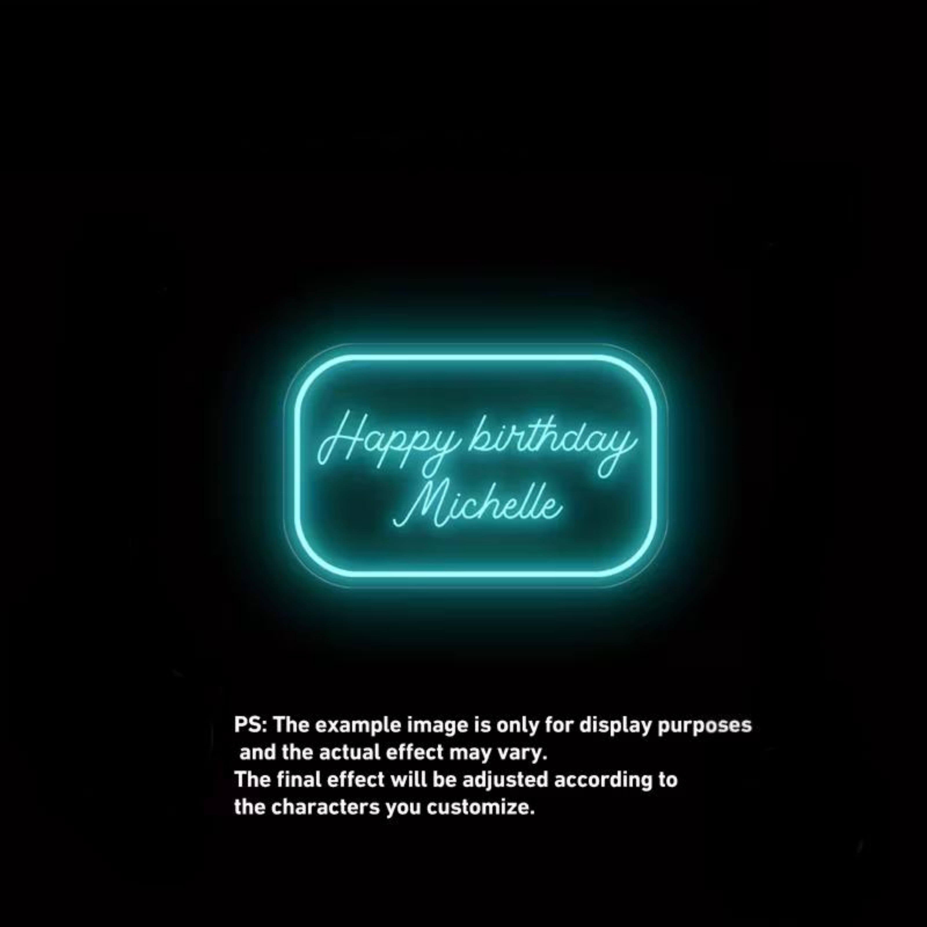 UPONRAY Rectangular Custom Neon Signs, Usb Powered with Adjustable Brightness Wall Decor for Gifts, Cool White, 16 inch