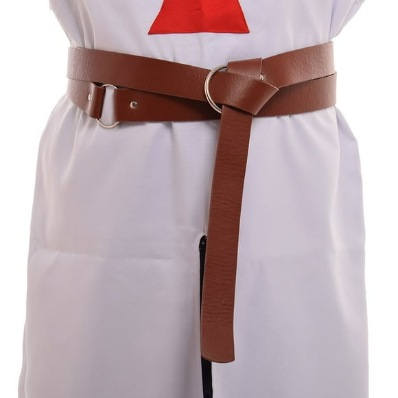 BLESSUME Medieval LARP Reenactment Viking Battle Knight Belt PU Leather Brown (Whole Length: about 275cm/108)