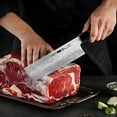 thumbnail image 2 of Plys Japanese Nakiri Knife, Damascus Vegetable Cleaver Kitchen Knives, 7.5 Inch Super Sharp Cooking Knife, 2 of 7