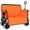 Orange + Steel, variant on 3-in-1 Folding Wagon with Bench Seat – 500lbs Capacity, 9"x4" Beach Tires for Camping & Beach, gray