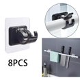 thumbnail image 2 of 8 PCS Curtain Rod Brackets Holder Drapery Wall Mount Fixed Use Black, 2 of 7