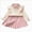 Pink, variant on ZIXKCGDSE Girl Skirt Set Knit Sweater Flower Top and Pleated Skirt Elegant Fall Winter Outfit Size 4-5 Years