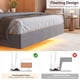 thumbnail image 5 of Moderno gris queen floating marco de cama con LED lights y usb charging - forrado platform con cabecero, no box spring, fácil montaje, 5 of 7