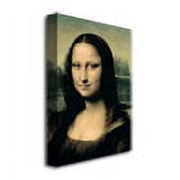 Trademark Fine Art "Detail of the Mona Lisa" Canvas Wall Art by Leonardo da Vinci