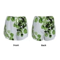 thumbnail image 5 of Picia Watercolor Green Leaves Pattern Women's 2 in 1 Athletic Running Shorts High Waisted Workout Casual Gym Sweat Shorts with Comfy Liner Zipper Pockets-X-Large, 5 of 9