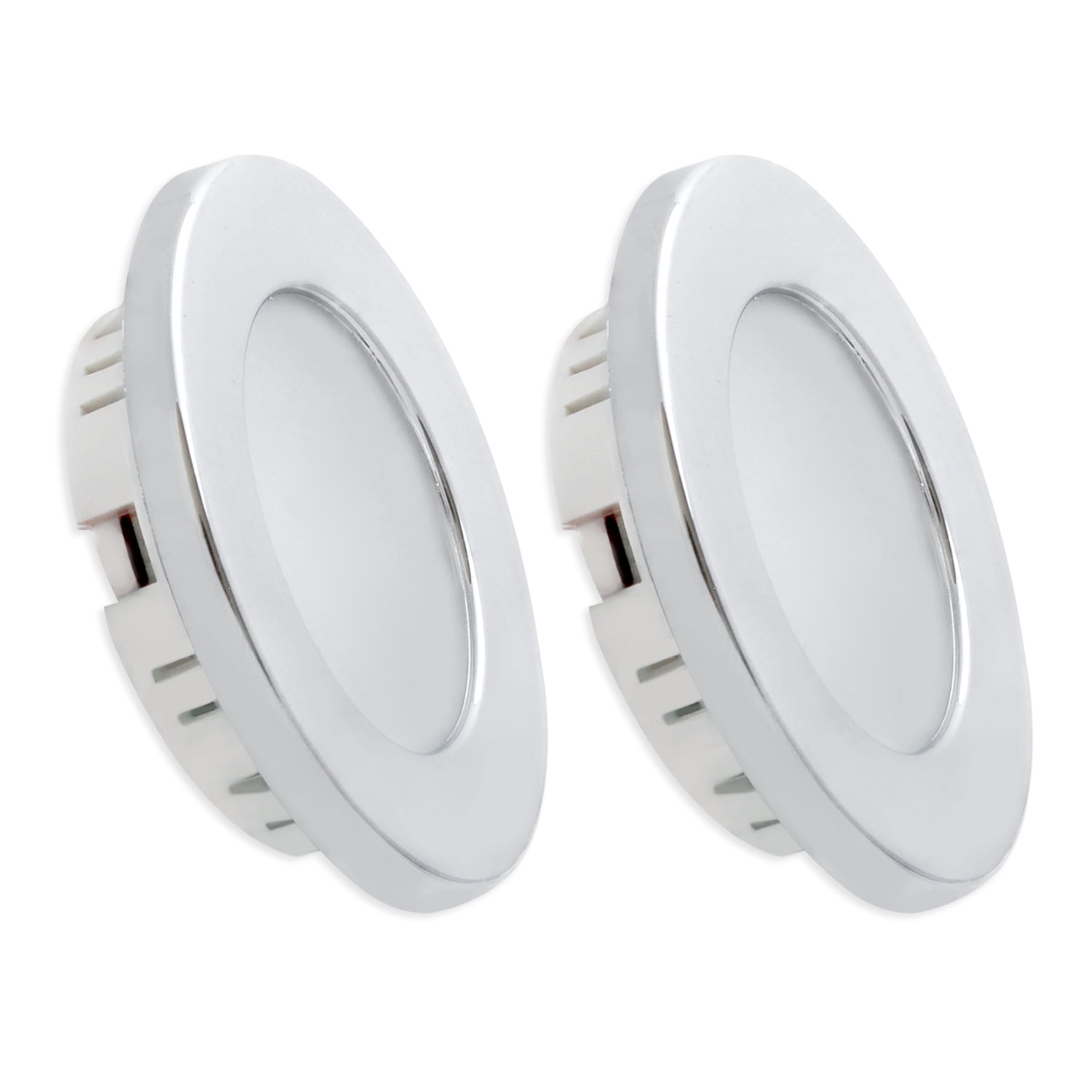 *4" ROUND 18 LED FLUSH MOUNT 12 VOLT LIGHT WHITE WITH ON/OFF SWITCH IN CENTER 